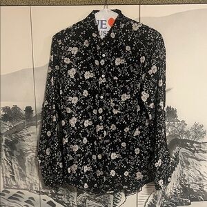 Isabel Marant Black and White Slim Floral Shirt - M